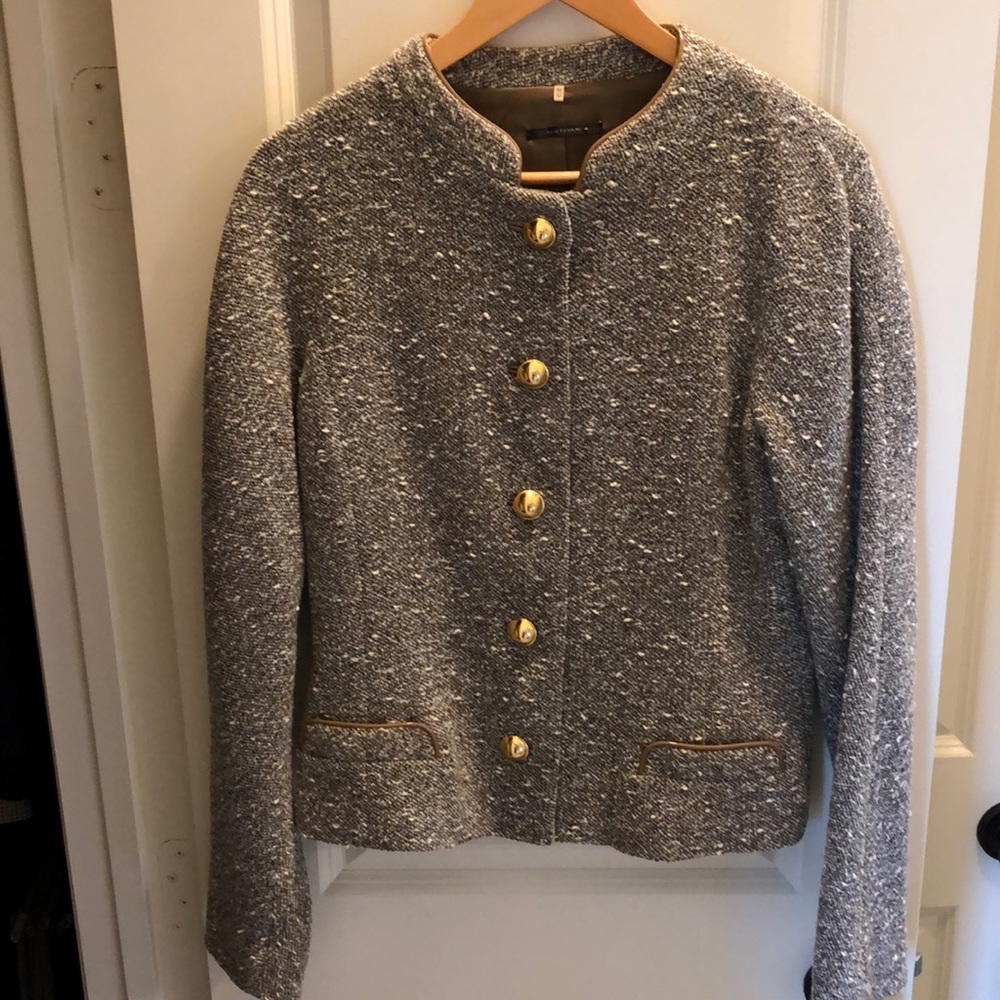 Tahari Brown Tweed Jacket